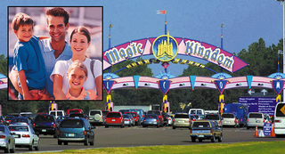 The site of the vacation ruined for the Mahaffeys (inset) by Disney.